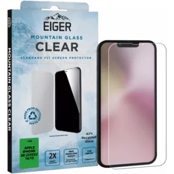 Tempered glass screen protector Eiger Mountain Glass Clear für iPhone SE 2025 / iPhone 14 / iPhone 13 EGSP01024