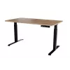 Schreibtisch mit elektrischer Höhenverstellung MOON LONG 150x80x72-120 schwarz/Wotan-Eiche