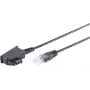 Telefonkabel S/CONN 12-09045 3 m Schwarz
