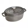 Ovale Kokotte aus Gusseisen Staub 29 cm, Graphitgrau
