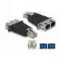 DeLOCK optischer Faser-Hybridkoppler LC-Duplex Stecker auf SC-Duplex Buchse beige