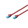 Netzwerk-Patchkabel DIGITUS CAT 5e U/UTP, 1 m, RJ-45–RJ-45, rot