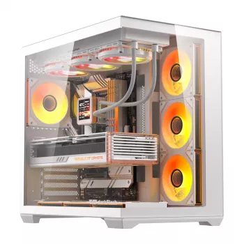 Computergehäuse Darkflash C280 (weiß) mit 7 Kühlventilatoren