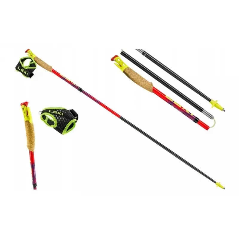 Trekkingstöcke Leki TRL Ultratrail FX One 120 cm, rot