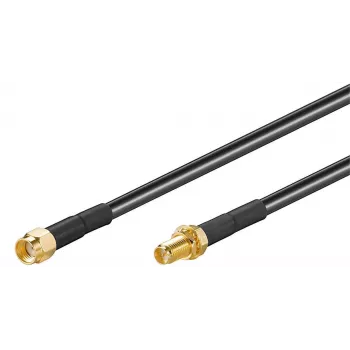 Koaxialkabel Microconnect 51675 RP-SMA RP-SMA 1 m Schwarz