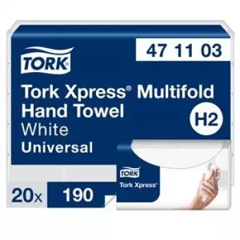 Falthandtuchpapier Tork Xpress Multifold Universal H2 2-lagig, 23,4 x 21,3 cm (20 Stk.)