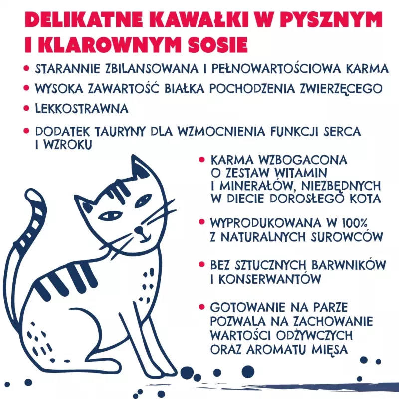 TEO reich an Rind - Nassfutter für Katzen - 850g