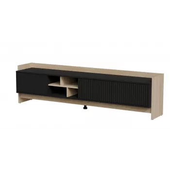 Cama RTV PORTO 3D Schrank 190x38x50 Eiche/schwarz