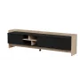 Cama RTV PORTO 3D Schrank 190x38x50 Eiche/schwarz