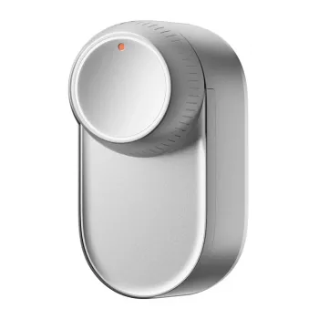 Smartes Türschloss SwitchBot W5600000S Silber – Bluetooth-Konnektivität, kompatibel mit Standard-Einsteckschlössern