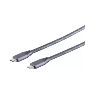 S/CONN 13-47030 USB-Kabel USB 3.2 Gen 2x2 2 m USB C Grau