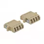 Glasfaseradapter DELOCK LC-Buchse auf LC-Buchse, beige, 2er-Pack