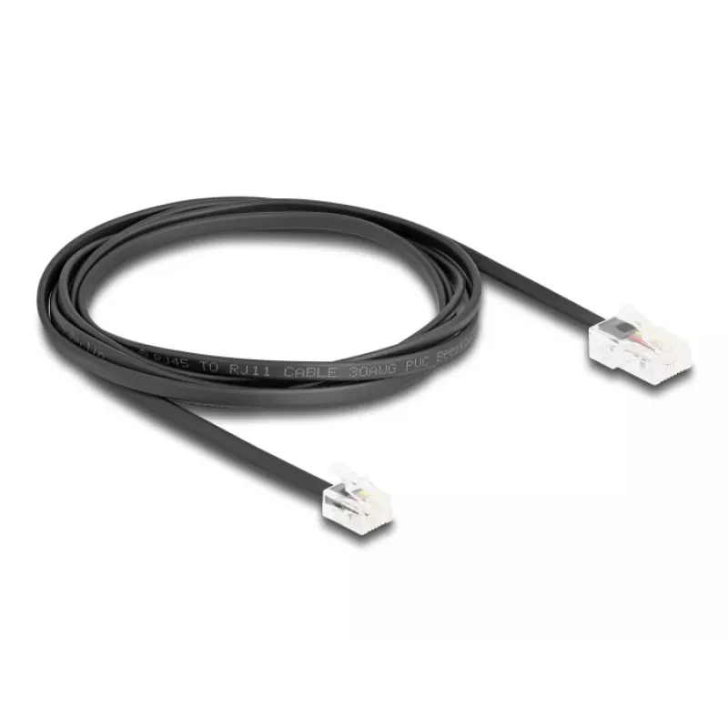 Telefonkabel DeLOCK 88036 RJ45 auf RJ11 2 m Schwarz