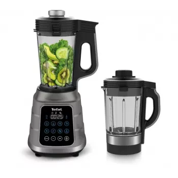 Tischmixer Tefal BL985A31 — 1300 W, 1,75 l Glaskrug + 2 l Tritankrug, Trip'Ax 6-flügelige Edelstahlmesser, Vakuummixfunktion