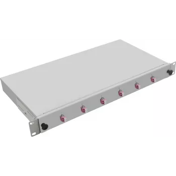 Rack-montierbare Breakout-Box helos LWL 254640 — LC Multimode x6, 1U