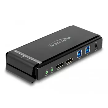 KVM Switch DeLOCK DisplayPort 1.4 8K 60Hz USB Audio