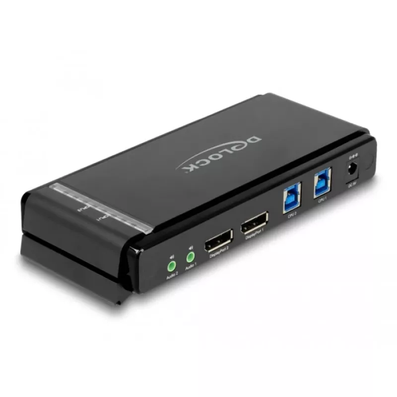 KVM Switch DeLOCK DisplayPort 1.4 8K 60Hz USB Audio