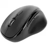 Manhattan Ergonomische kabellose Maus, rechtshändig, einstellbare 800/1200/1600 dpi, 2,4 GHz (bis zu 10 m), sechs Tasten mit Scrollrad, Combo-USB-A- und USB-C-Empfänger, Schwarz, AA-Batterie (enthalten), drei Jahre Garantie