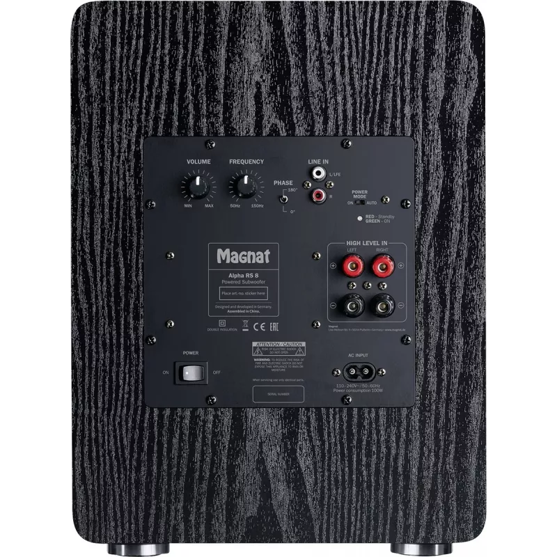 Magnat Alpha RS8 Aktivsubwoofer 80 W Schwarz