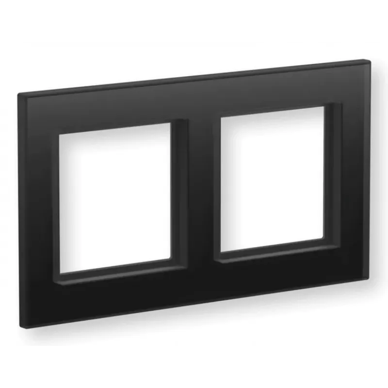 eQ-3 Homematic IP Glasrahmen 2-fach, Schwarz (162149A1)
