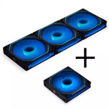 LIAN LI UNI FAN SL-INF 120 ARGB Reverse Blade PWM 4-Pack, Schwarz