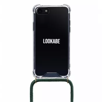 Halskettenhülle für iPhone Xs Max von Lookabe — gold mit grünem Band