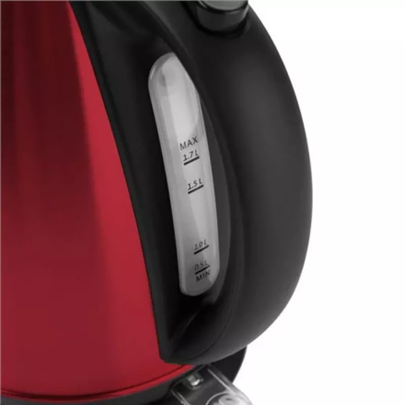 ETA | Wasserkocher | 359090010 | Standard | 2200 W | 1,7 L | Edelstahl | 360°-Drehsockel | Rot