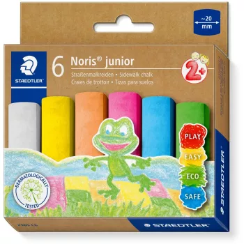 Straßenmalkreide Staedtler 2365 C6 — Noris junior, sortierte Farben, Durchmesser 20 mm, 1 Stück