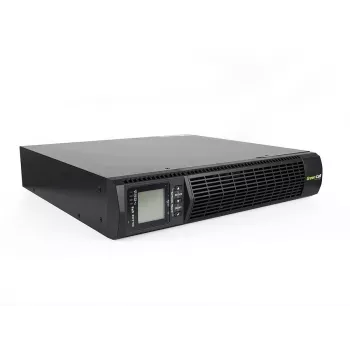 Unterbrechungsfreie Stromversorgung Green Cell UPS13 — Online-Doppelwandlungs-USV, 1000 VA / 900 W, reiner Sinus, 6 AC-Ausgänge, LCD, 2×12V 9Ah Batterien