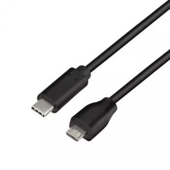 Logilink - USB-Kabel - USB 2.0 Typ C (M) auf Micro-USB 2.0 (M) - USB 2.0 - 15 V - 3 A - 1 m - Schwarz (CU0197)