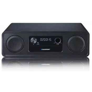 Micro-HiFi-System BLAUPUNKT MS20BK — CD/MP3/WMA, Bluetooth 5.0, UKW, USB, MicroSD, 2×20W RMS, AUX, RCA, LED-Anzeige, 100–240V, schwarz