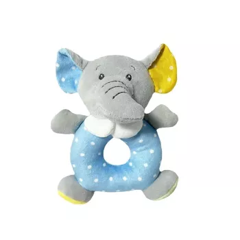 Baby-Rassel TULILO Modell 9217 — Elefantenform, 18 cm, bunt