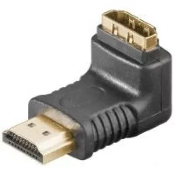 Wentronic Goobay HDMI™ Winkeladapter, HDMI Standard-Plug (Type A), Schwarz - HDMI™ A-Plug > HDMI™ A-Socket (51727)