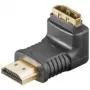 Wentronic Goobay HDMI™ Winkeladapter, HDMI Standard-Plug (Type A), Schwarz - HDMI™ A-Plug > HDMI™ A-Socket (51727)