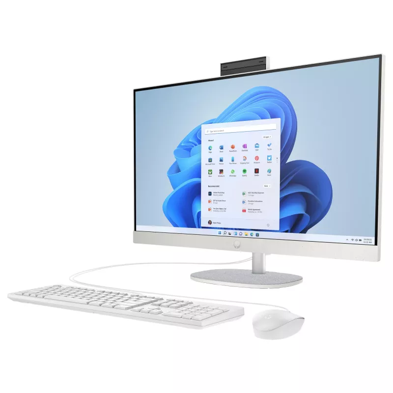 HP 27-cr0471ng - All-in-One (Komplettlösung) - Ryzen 7 7730U - RAM 16 GB - SSD 512 GB - NVMe - Radeon Graphics - 1GbE, Wi-Fi 6, Bluetooth - WLAN: 802.11a/b/g/n/ac/ax, Bluetooth
