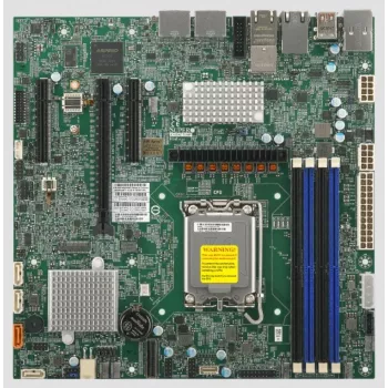 Motherboard Supermicro X14SAZ-TLN4F, Sockel 1851, Intel-Chipsatz, Micro-ATX, 4x DIMM DDR5, bis zu 256 GB, 2x 2,5Gb LAN, IPMI