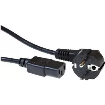 ACT Netzkabel CEE 7/7 Stecker (gewinkelt) - C13 schwarz 10 m