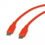 ROLINE USB 2.0 Kabel C-C ST/ST Silikon 60W 1m Orange - Kabel - Digital/Daten (11.02.9124)