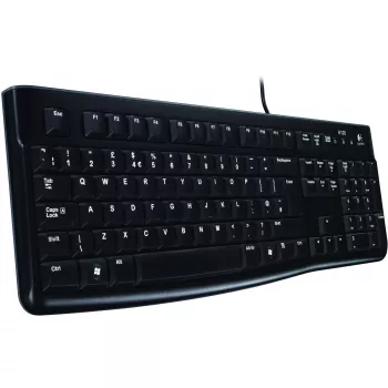 Logitech Desktop MK120 Combo, schwarz, kabelgebunden, Schweizer Layout, 920-002504