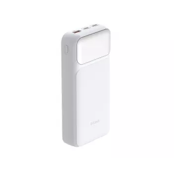 Powerbank D-Link DPP-201 — 20000 mAh, 1× USB-A, 2× USB-C, weiß