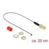 Koaxialkabel DeLOCK 89831 0,2 m RP-SMA Buchse grau