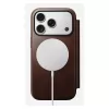 Handyhülle Nomad Modern Leather Folio für iPhone 17 Pro, Leder/Aluminium, 16 cm (6,3 Zoll) braun, 4 Kartenfächer