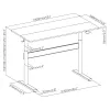 Ergo Bürotisch mit Tischplatte, Gasfeder, höhenverstellbar, für Arbeiten im Stehen und Sitzen, max. Höhe 115 cm, ER