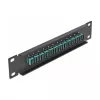 Glasfaser-Patchpanel DeLOCK 10 Zoll 12 Port SC Simplex aqua 1U schwarz