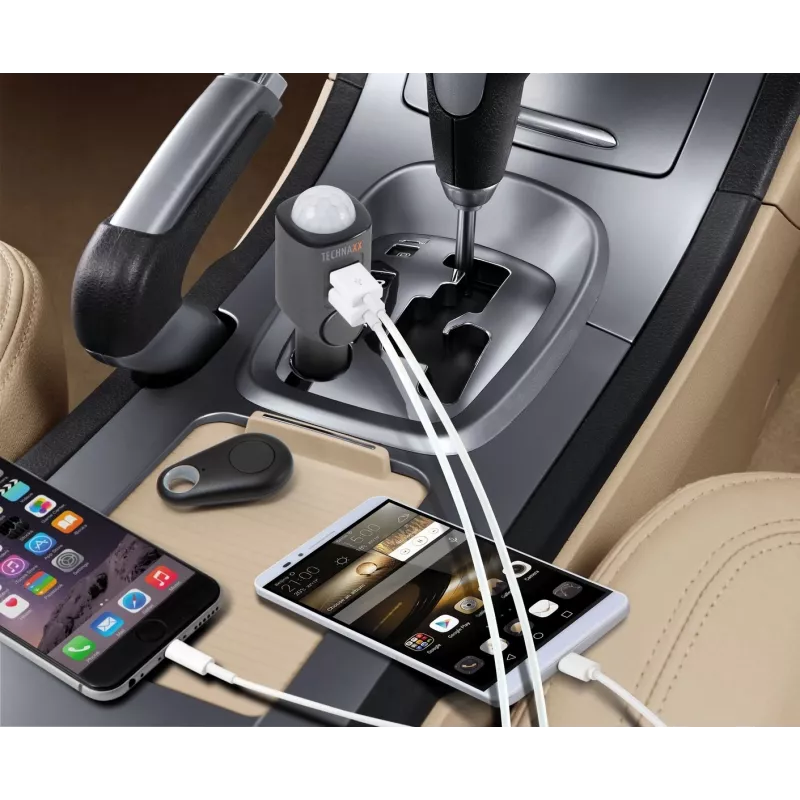 Mobilgeräteladegerät Technaxx 4743 Universal Schwarz Zigarettenanzünder Auto