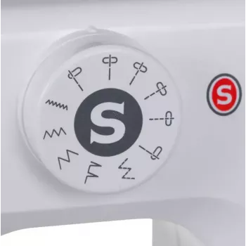 Halbautomatische Nähmaschine SINGER M1005 — 11 Stiche, 4 mm Stichbreite, obenliegender Spulenträger, Freiarm, 2,5 kg