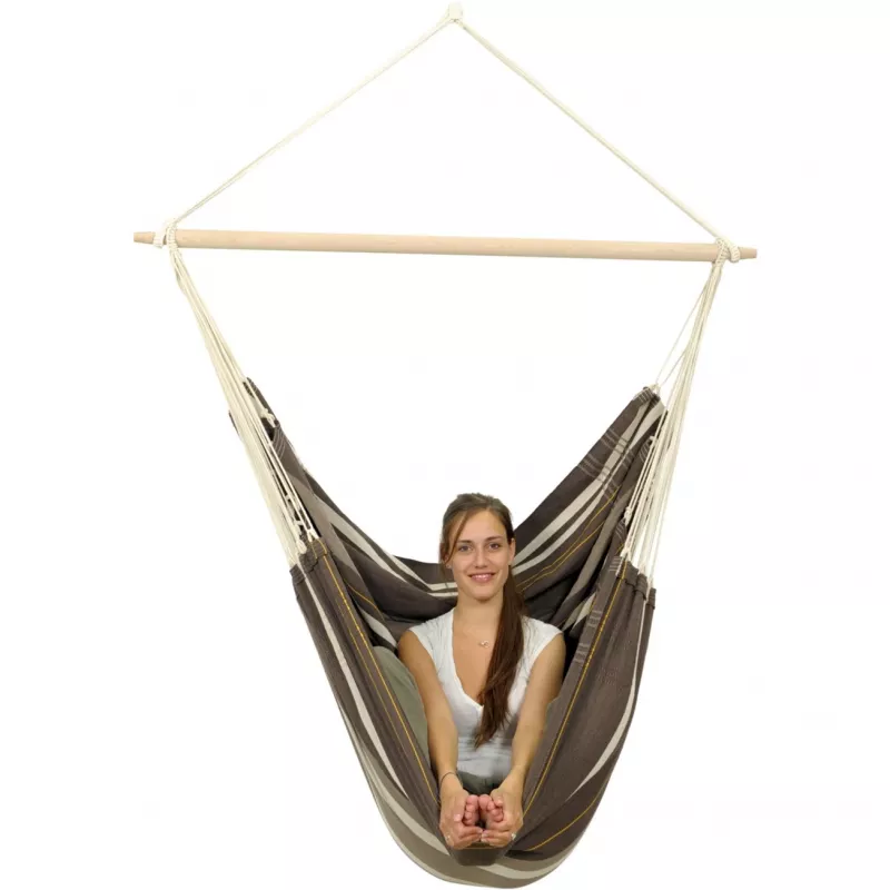 Hängesessel Brasil Gigante Café AZ-2030320, Camping-Hängesessel braun/grau