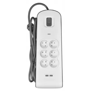 Überspannungsschutz Belkin BSV604ca2m Weiß 6 AC-Steckdosen 2 m