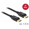 DeLOCK - DisplayPort-Kabel - DisplayPort (M) auf DisplayPort (M) - 1,5 m - 4K-Unterstützung - Schwarz (85508)