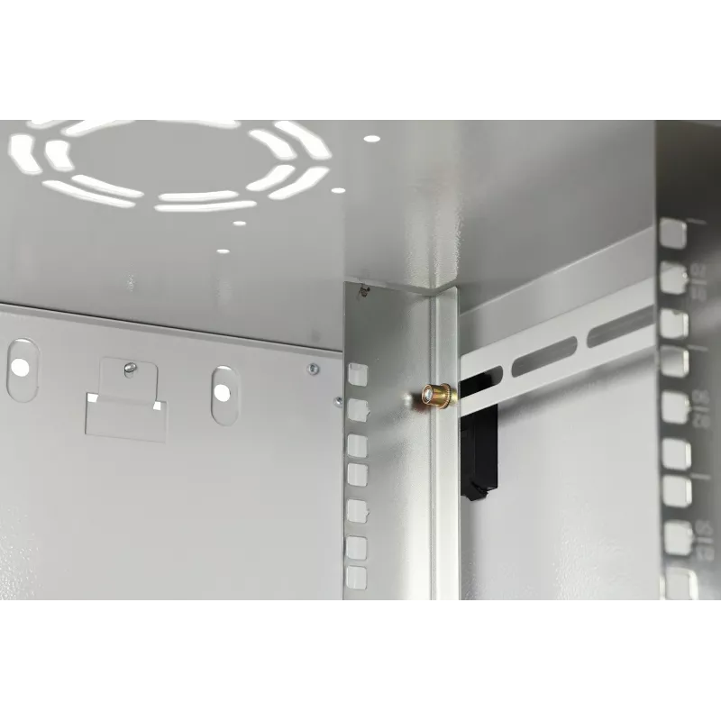 Wandmontiertes 19-Zoll-Rack-Gehäuse DIGITUS Dynamic‑N DN-37100, 7U, 600x450 mm (BxT), IP20, hellgrau, unmontiert